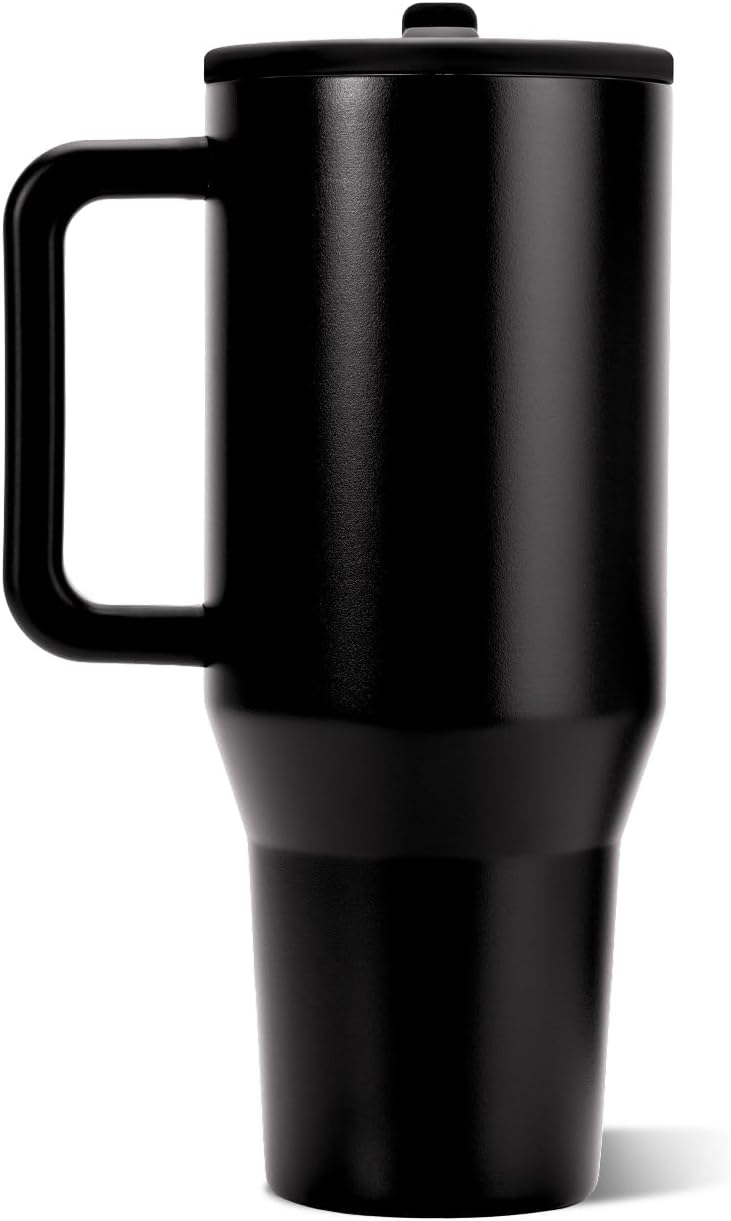 Traveler 40oz, Insulated Tumbler with Handle & Straw, Lemon Lime