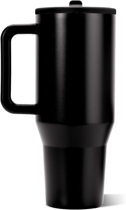 Traveler 40oz, Insulated Tumbler with Handle & Straw, Lemon Lime