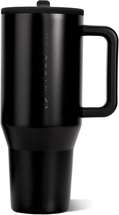 Traveler 40oz, Insulated Tumbler with Handle & Straw, Lemon Lime