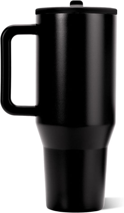 Traveler 40oz, Insulated Tumbler with Handle & Straw, Lemon Lime