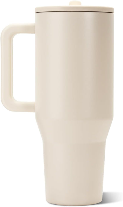 Traveler 40oz, Insulated Tumbler with Handle & Straw, Lemon Lime