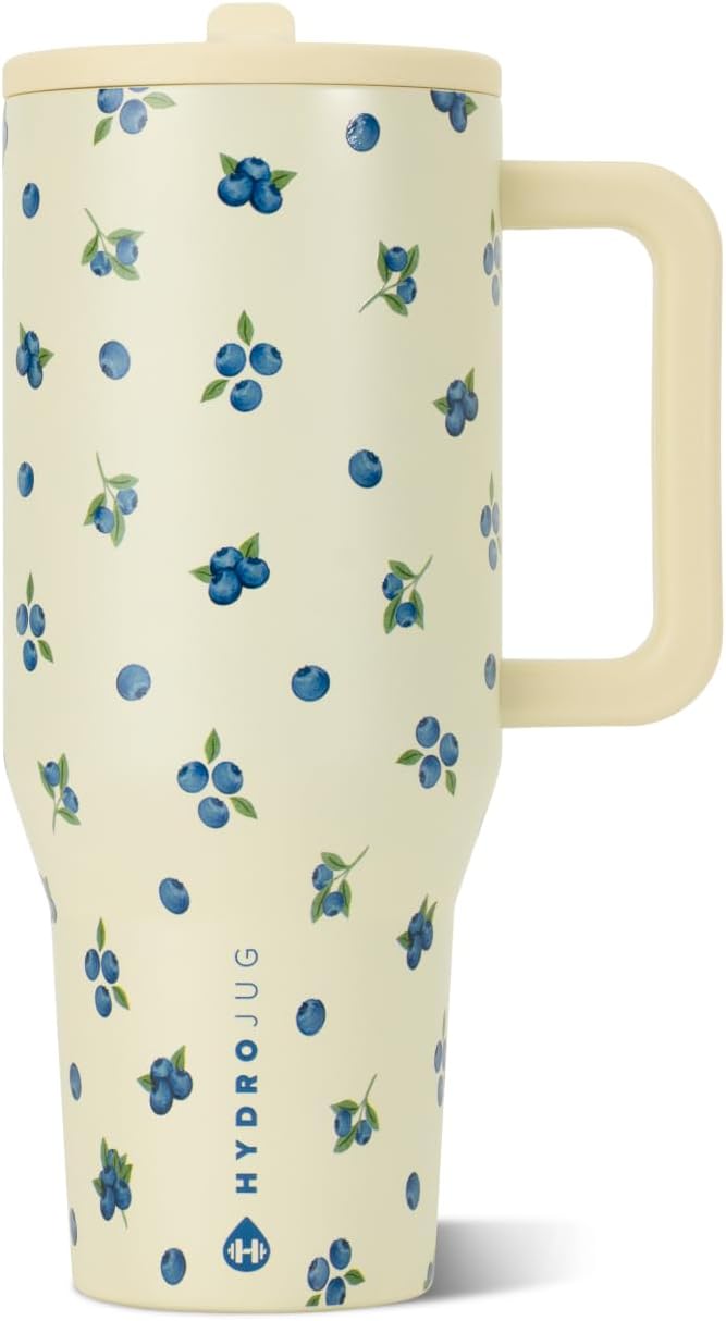 Traveler 40oz, Insulated Tumbler with Handle & Straw, Lemon Lime