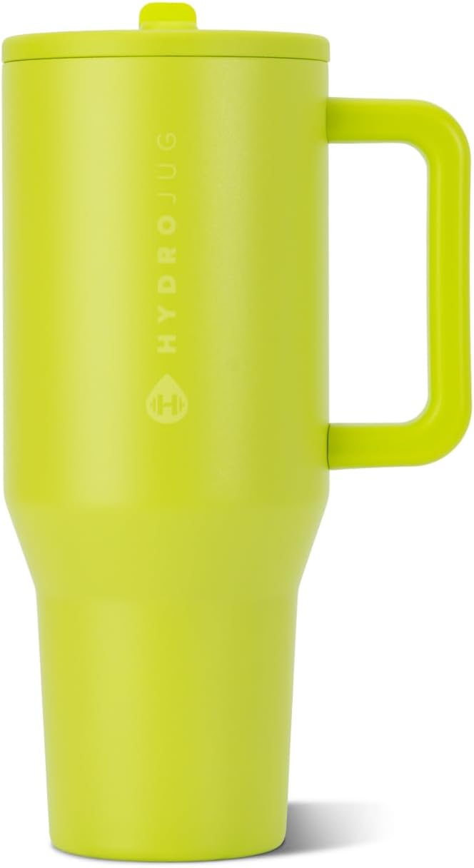 Traveler 40oz, Insulated Tumbler with Handle & Straw, Lemon Lime