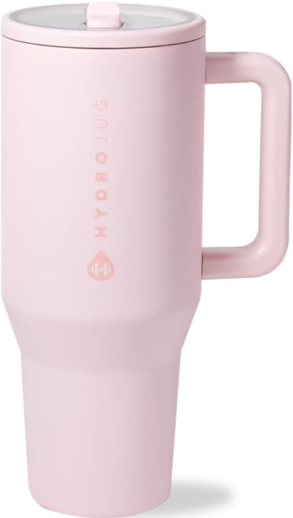 Traveler 40oz, Insulated Tumbler with Handle & Straw, Lemon Lime