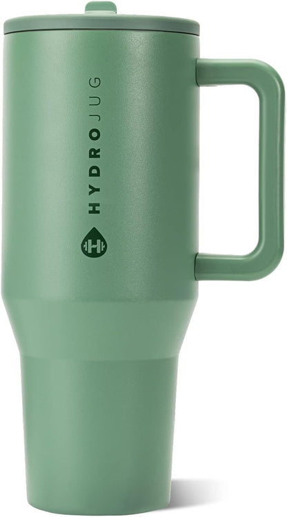 Traveler 40oz, Insulated Tumbler with Handle & Straw, Lemon Lime