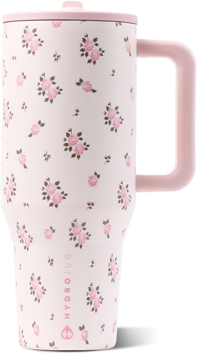 Traveler 40oz, Insulated Tumbler with Handle & Straw, Lemon Lime