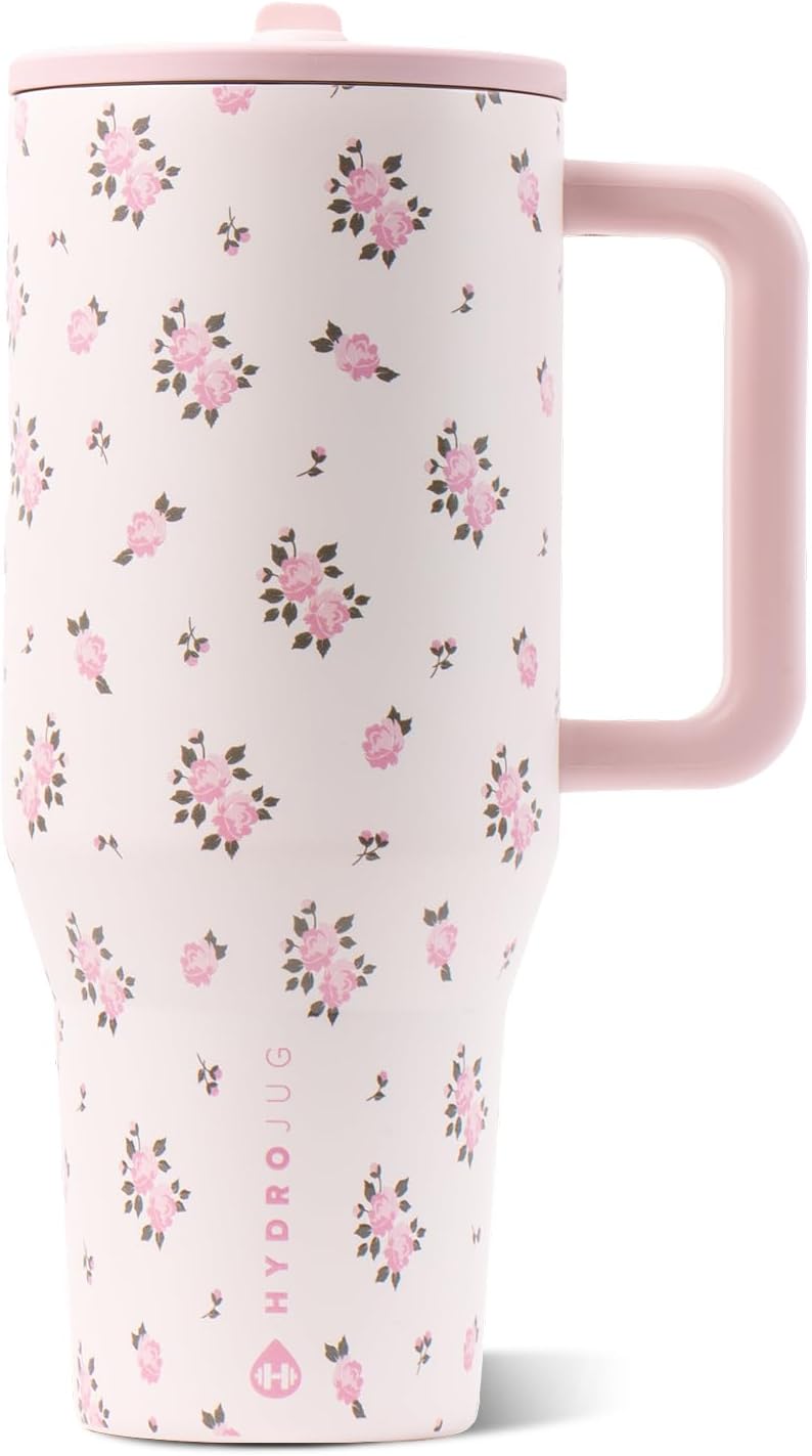 Traveler 40oz, Insulated Tumbler with Handle & Straw, Lemon Lime