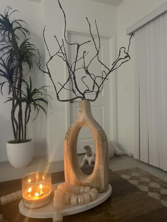 5PCS Artificial Lifelike Curly Willow Branches Decorative Dried Birch Twigs 25.9 Inch Fake Bendable Sticks Stems for Craft Vases Home Wedding Decor