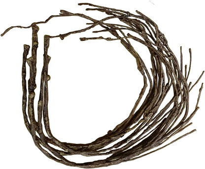 5PCS Artificial Lifelike Curly Willow Branches Decorative Dried Birch Twigs 25.9 Inch Fake Bendable Sticks Stems for Craft Vases Home Wedding Decor