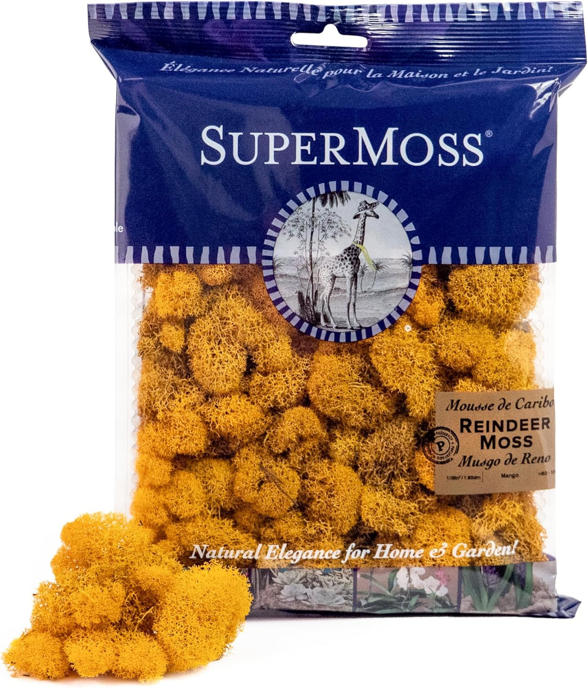 21669 Reindeer Moss Preserved, Chartreuse, 8oz (200 cubic inch)