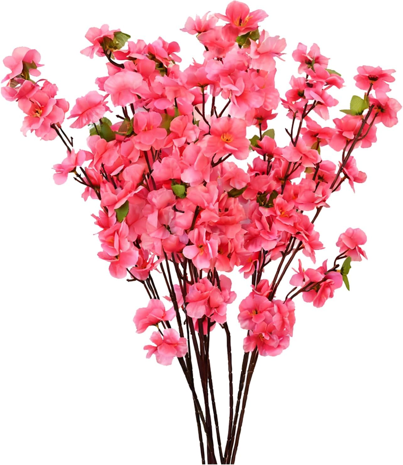 8 Pack Artificial Cherry Blossom Branches - 23.6 Inch Pink Spring Flowers Real Touch Silk Flowers with Bendable Stems for Vase, Wedding, Home Office Decor, Spring Floral, Party & Event Decor