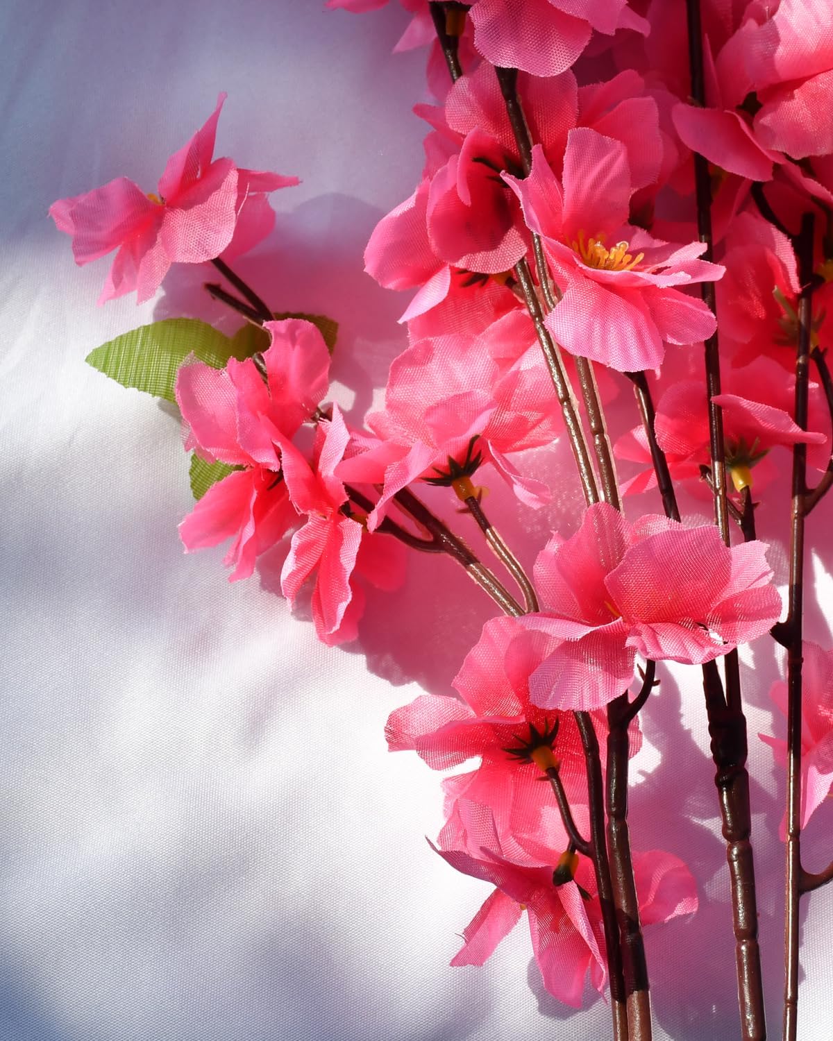 8 Pack Artificial Cherry Blossom Branches - 23.6 Inch Pink Spring Flowers Real Touch Silk Flowers with Bendable Stems for Vase, Wedding, Home Office Decor, Spring Floral, Party & Event Decor
