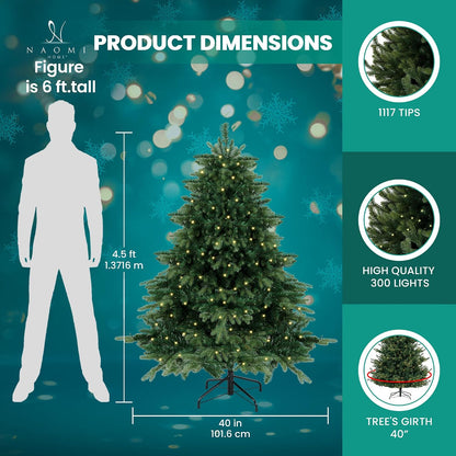 Cynthia 4.5ft Artificial Prelit Christmas Tree