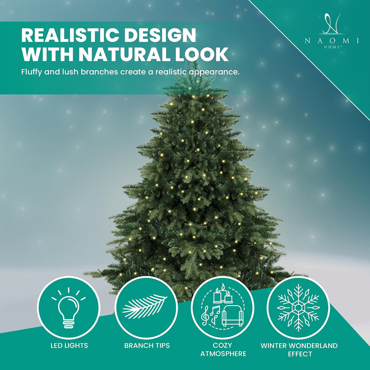 Cynthia 4.5ft Artificial Prelit Christmas Tree