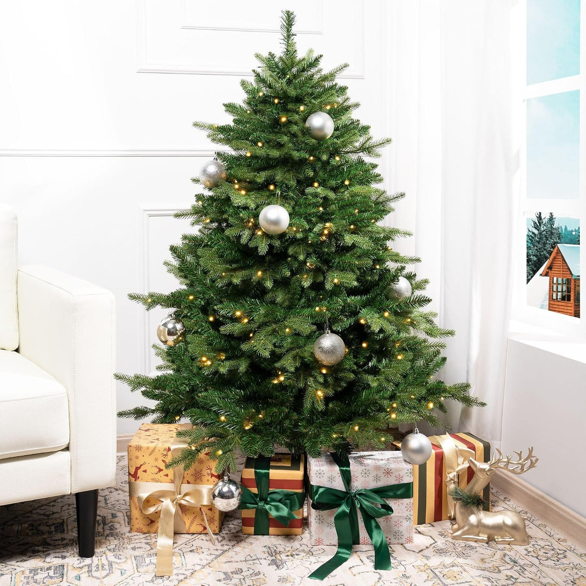 Cynthia 4.5ft Artificial Prelit Christmas Tree