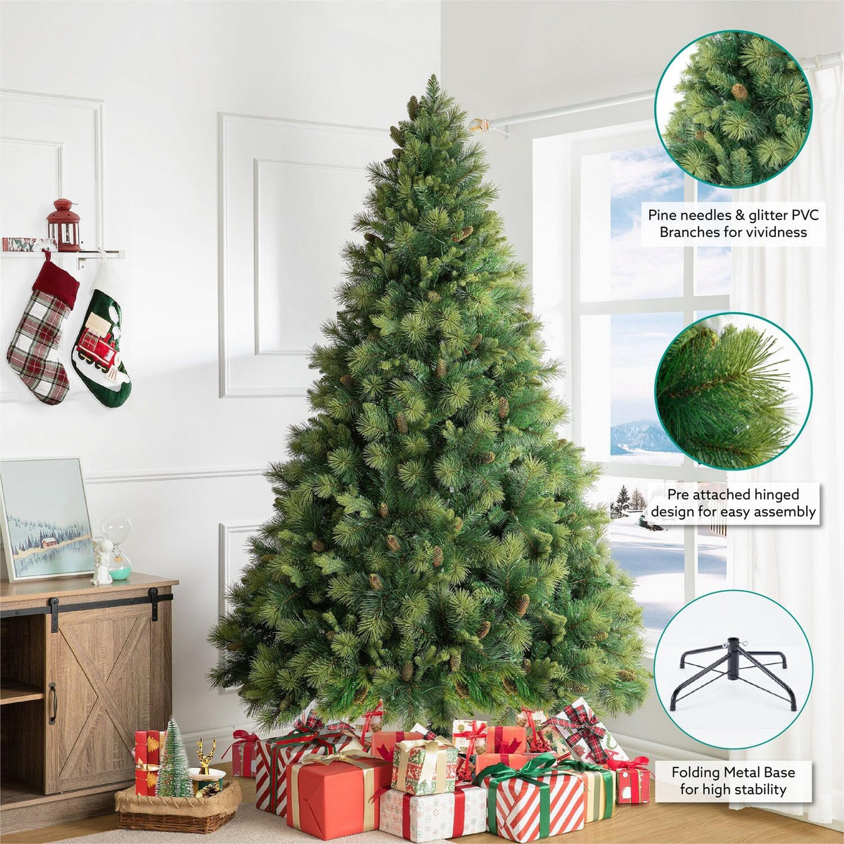 Cynthia 4.5ft Artificial Prelit Christmas Tree