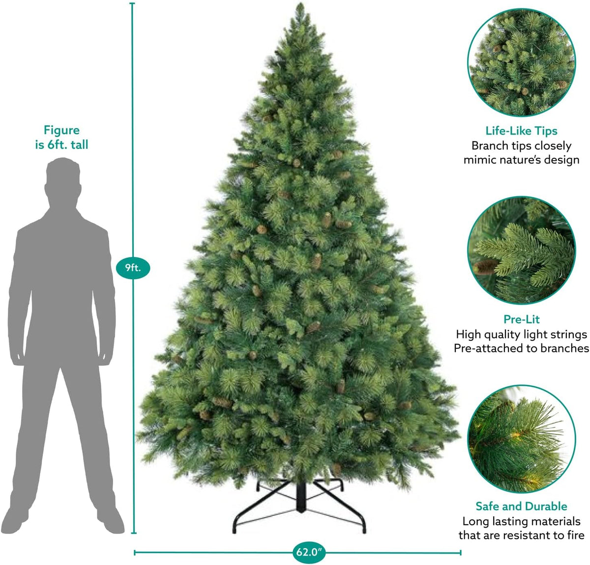 Cynthia 4.5ft Artificial Prelit Christmas Tree