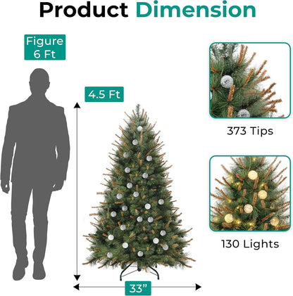 Cynthia 4.5ft Artificial Prelit Christmas Tree