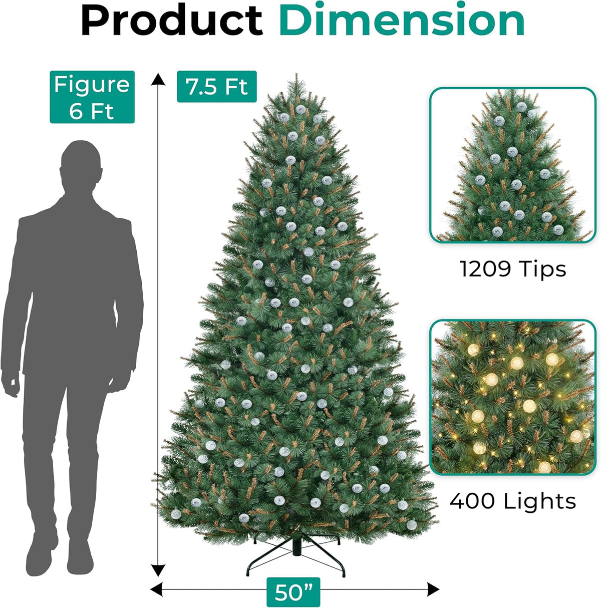 Cynthia 4.5ft Artificial Prelit Christmas Tree