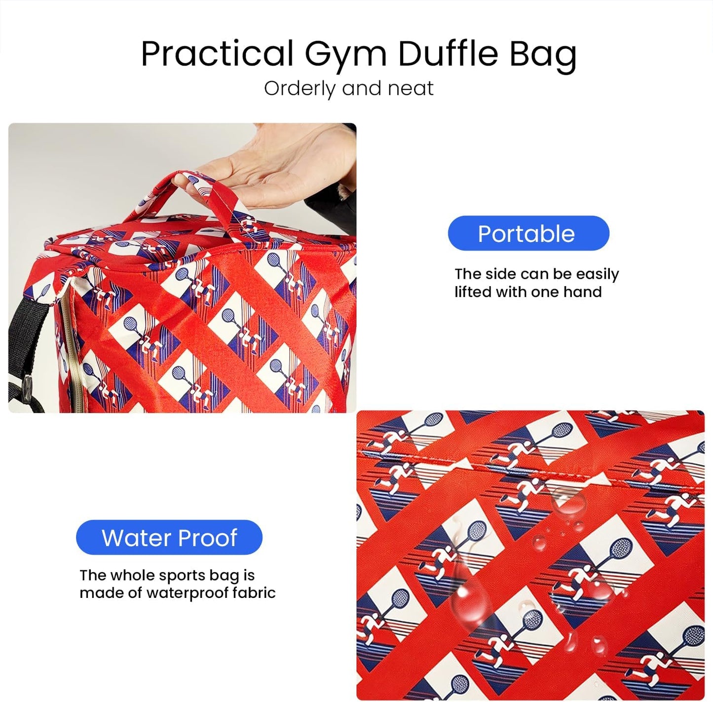 Small Gym Bag for Women & Men,Small Lightweight Duffel Bag Carry On Bags Mini Duffel Travel Bag Waterproof Sports Bags for Workout/Sport/Travel, Yellow