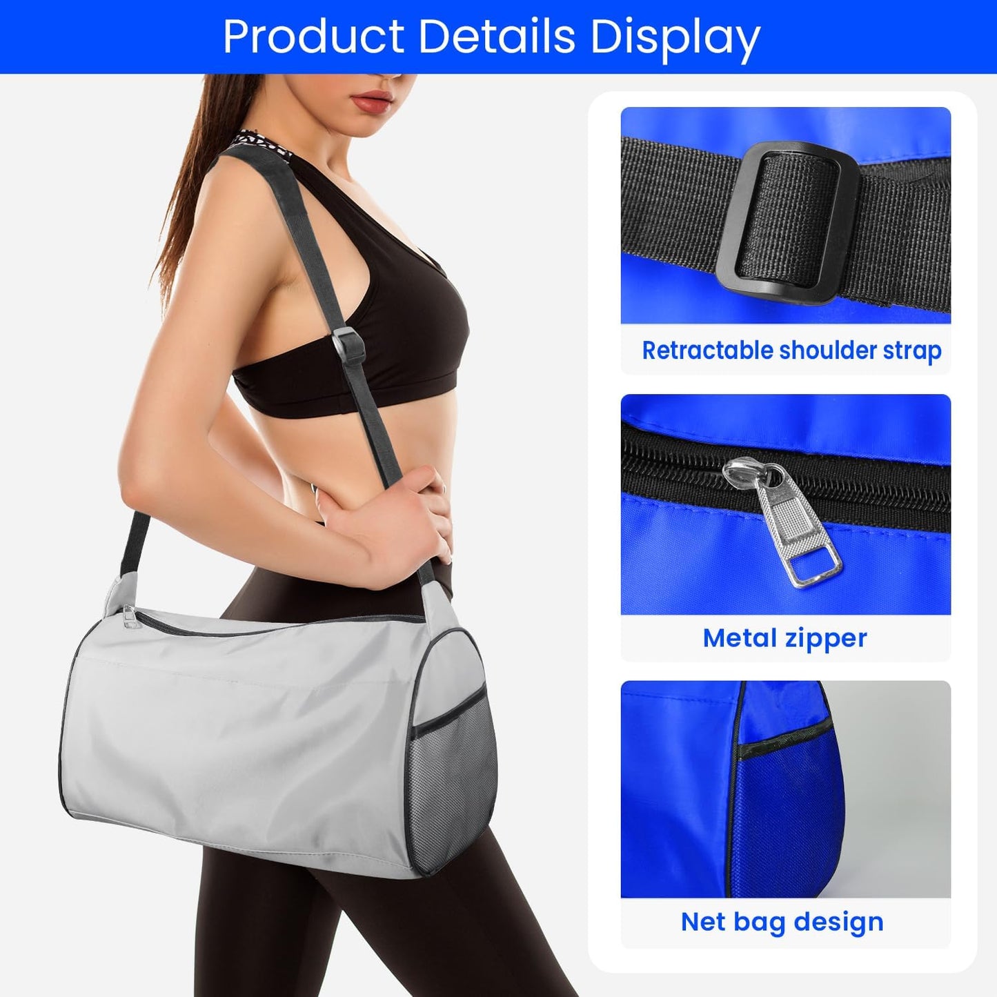 Small Gym Bag for Women & Men,Small Lightweight Duffel Bag Carry On Bags Mini Duffel Travel Bag Waterproof Sports Bags for Workout/Sport/Travel, Yellow