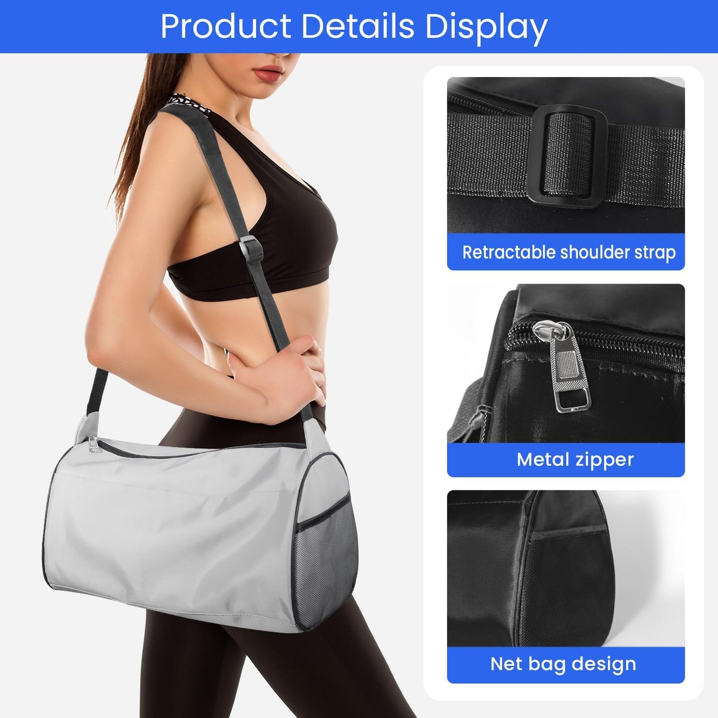 Small Gym Bag for Women & Men,Small Lightweight Duffel Bag Carry On Bags Mini Duffel Travel Bag Waterproof Sports Bags for Workout/Sport/Travel, Yellow