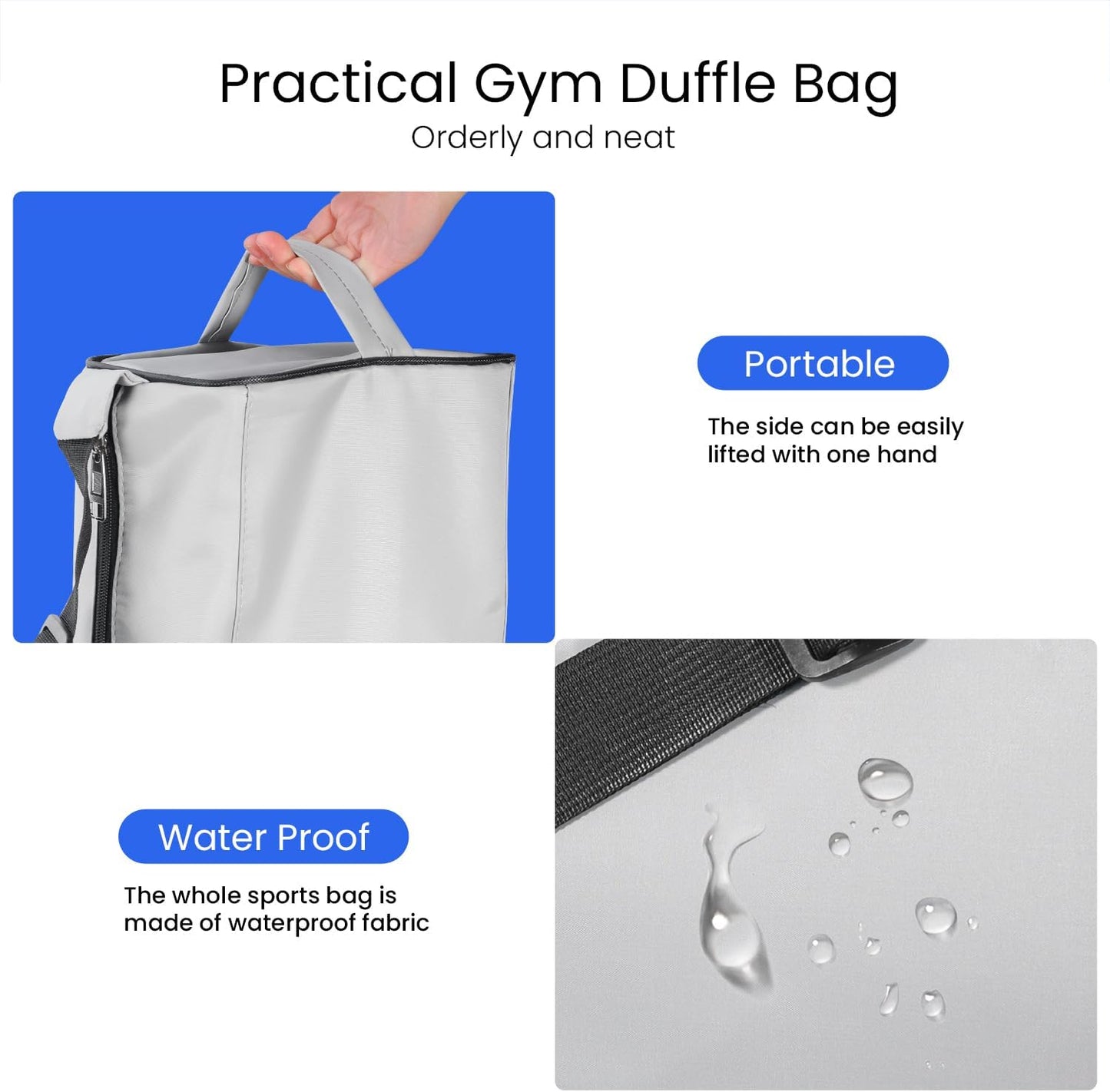 Small Gym Bag for Women & Men,Small Lightweight Duffel Bag Carry On Bags Mini Duffel Travel Bag Waterproof Sports Bags for Workout/Sport/Travel, Yellow