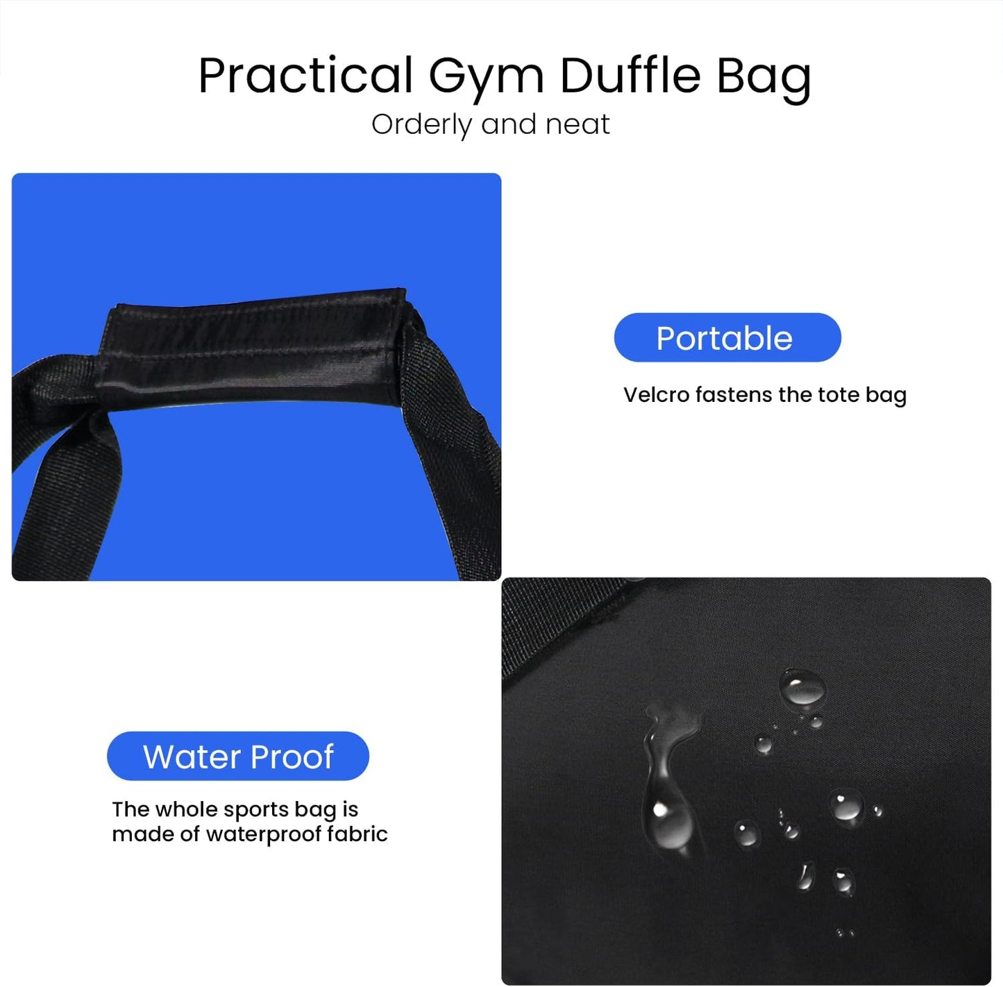 Small Gym Bag for Women & Men,Small Lightweight Duffel Bag Carry On Bags Mini Duffel Travel Bag Waterproof Sports Bags for Workout/Sport/Travel, Yellow