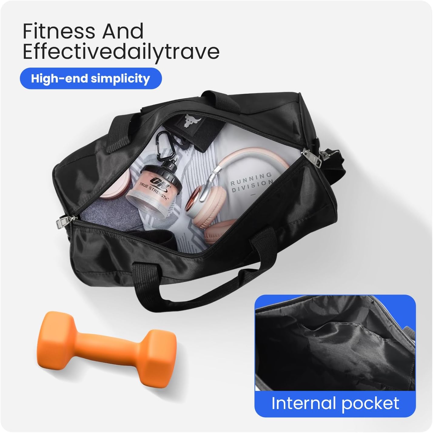 Small Gym Bag for Women & Men,Small Lightweight Duffel Bag Carry On Bags Mini Duffel Travel Bag Waterproof Sports Bags for Workout/Sport/Travel, Yellow