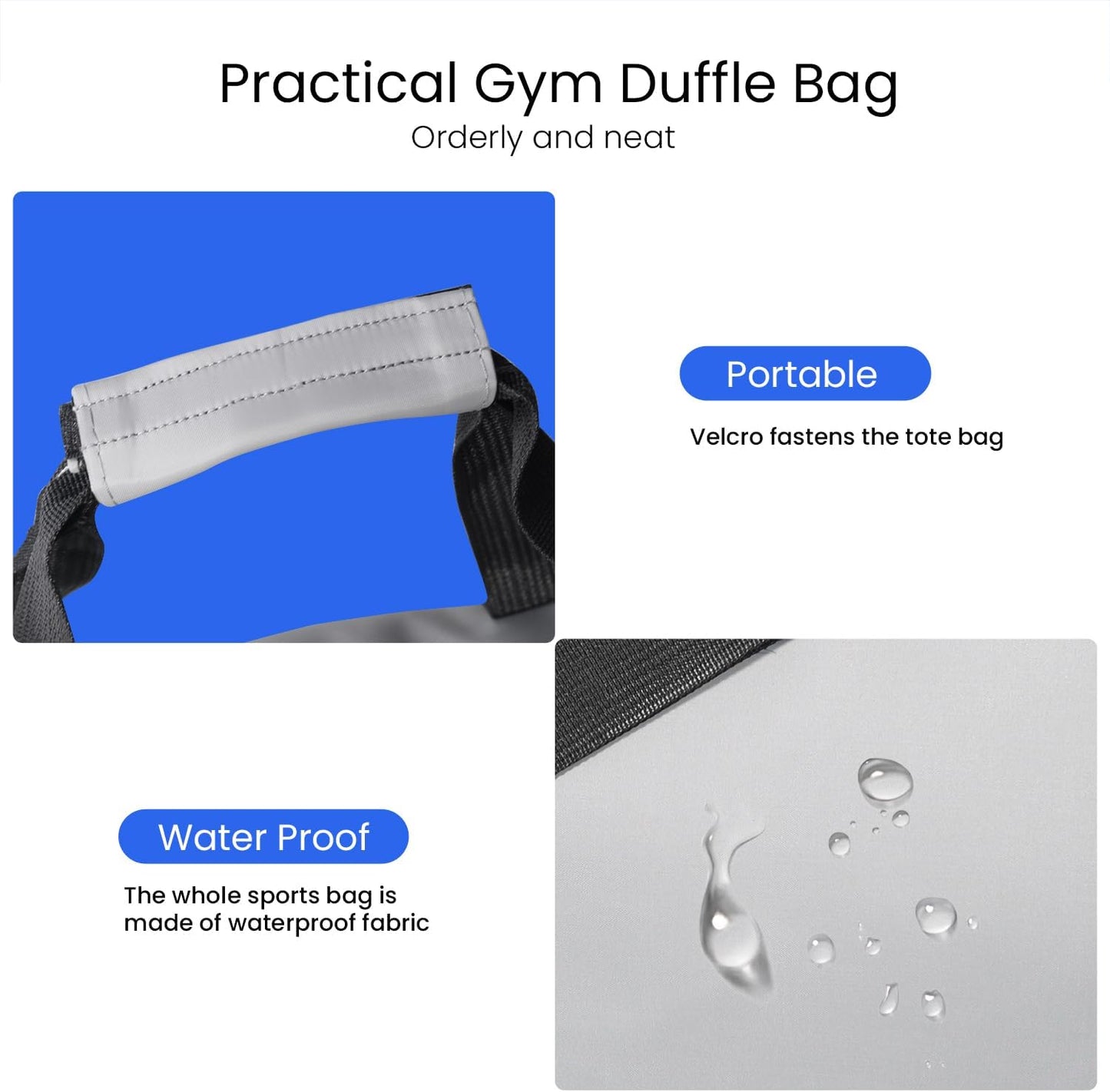 Small Gym Bag for Women & Men,Small Lightweight Duffel Bag Carry On Bags Mini Duffel Travel Bag Waterproof Sports Bags for Workout/Sport/Travel, Yellow