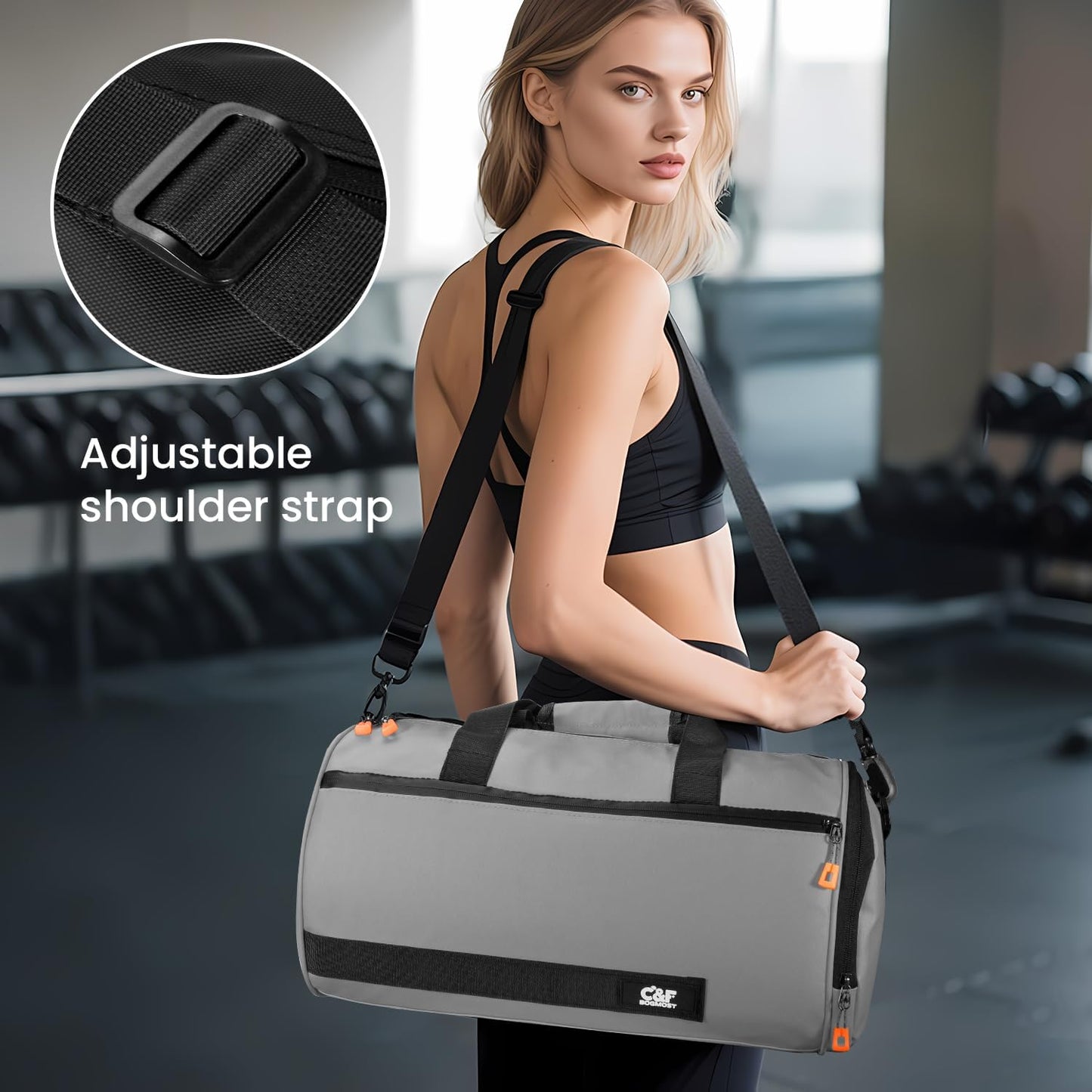 Small Gym Bag for Women & Men,Small Lightweight Duffel Bag Carry On Bags Mini Duffel Travel Bag Waterproof Sports Bags for Workout/Sport/Travel, Yellow