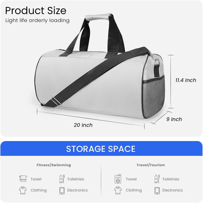 Small Gym Bag for Women & Men,Small Lightweight Duffel Bag Carry On Bags Mini Duffel Travel Bag Waterproof Sports Bags for Workout/Sport/Travel, Yellow
