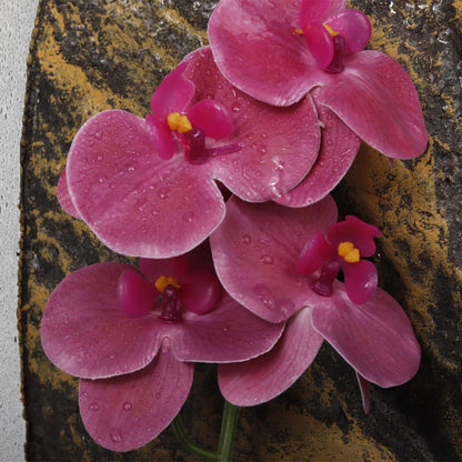 Fake Orchids Artificial Flowers, Reptile Terrarium Decor Plants, Bearded Dragon Tank Accessories fit Crested Gecko Leopard Lizard Chameleon Ball Python Snake Frog (Radiant)