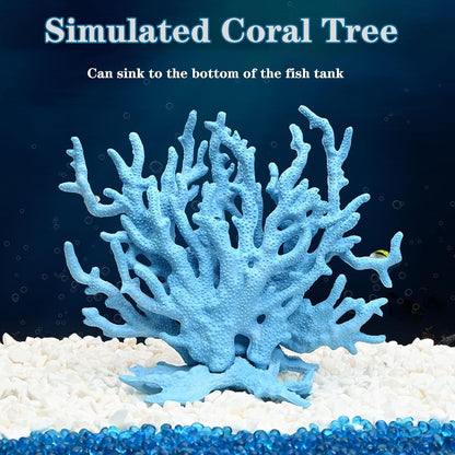 Artificial Aquarium Coral Ornament Plastic Fish Tank Plants Decoration for Aquarium Landscape (Pink)