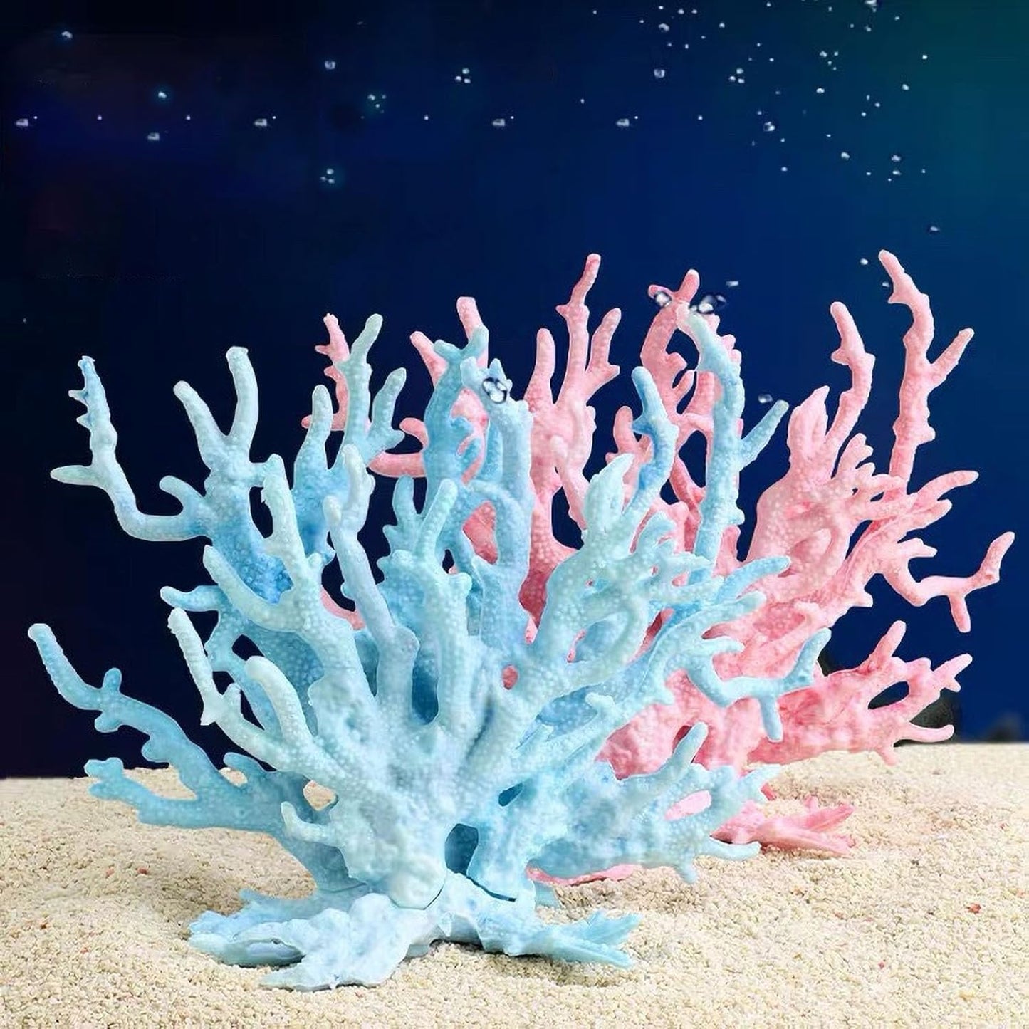 Artificial Aquarium Coral Ornament Plastic Fish Tank Plants Decoration for Aquarium Landscape (Pink)
