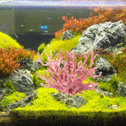 Artificial Aquarium Coral Ornament Plastic Fish Tank Plants Decoration for Aquarium Landscape (Pink)