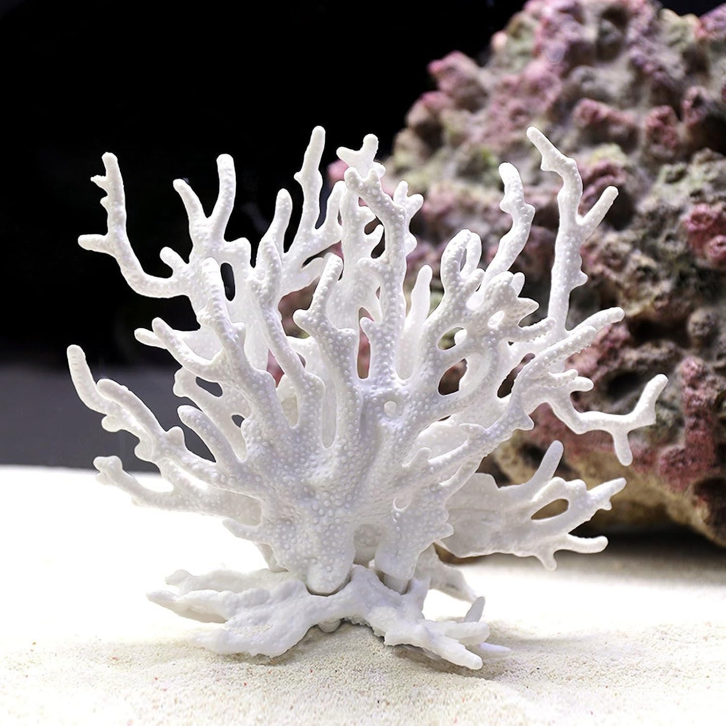 Artificial Aquarium Coral Ornament Plastic Fish Tank Plants Decoration for Aquarium Landscape (Pink)