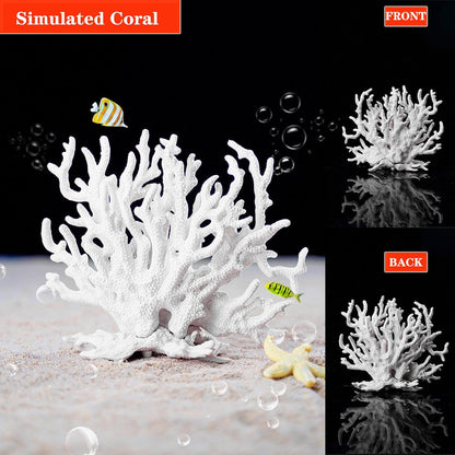 Artificial Aquarium Coral Ornament Plastic Fish Tank Plants Decoration for Aquarium Landscape (Pink)