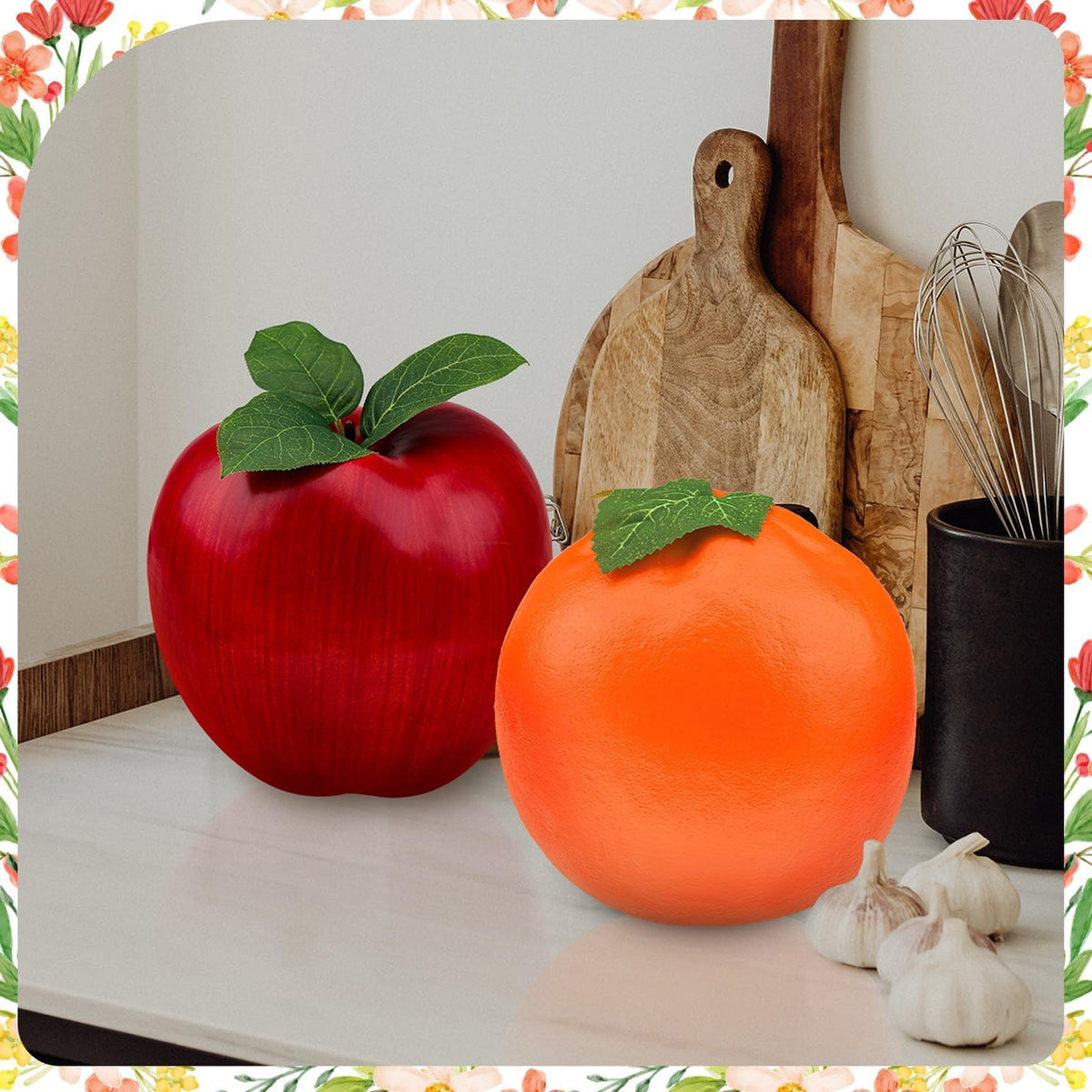 7.5inch Artificial Fake Red Apple Decoration Simulation Large Apple Fruit Model Party Festivals Christmas Ornaments for Home Kitchen Table
