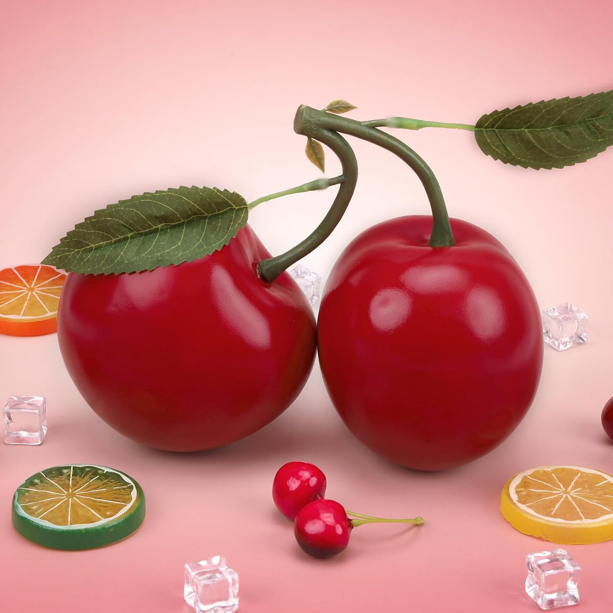 7.5inch Artificial Fake Red Apple Decoration Simulation Large Apple Fruit Model Party Festivals Christmas Ornaments for Home Kitchen Table