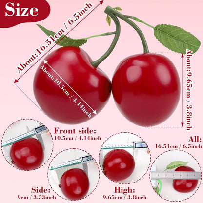 7.5inch Artificial Fake Red Apple Decoration Simulation Large Apple Fruit Model Party Festivals Christmas Ornaments for Home Kitchen Table
