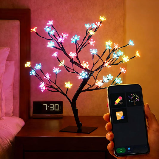 6FT Smart LED Birch Tree, App Control RGB Color Changing Light, Music Sync | Timer, DIY Effects, Indoor Outdoor Halloween Christmas Wedding Party Decorations Decor, Year-Round Glow