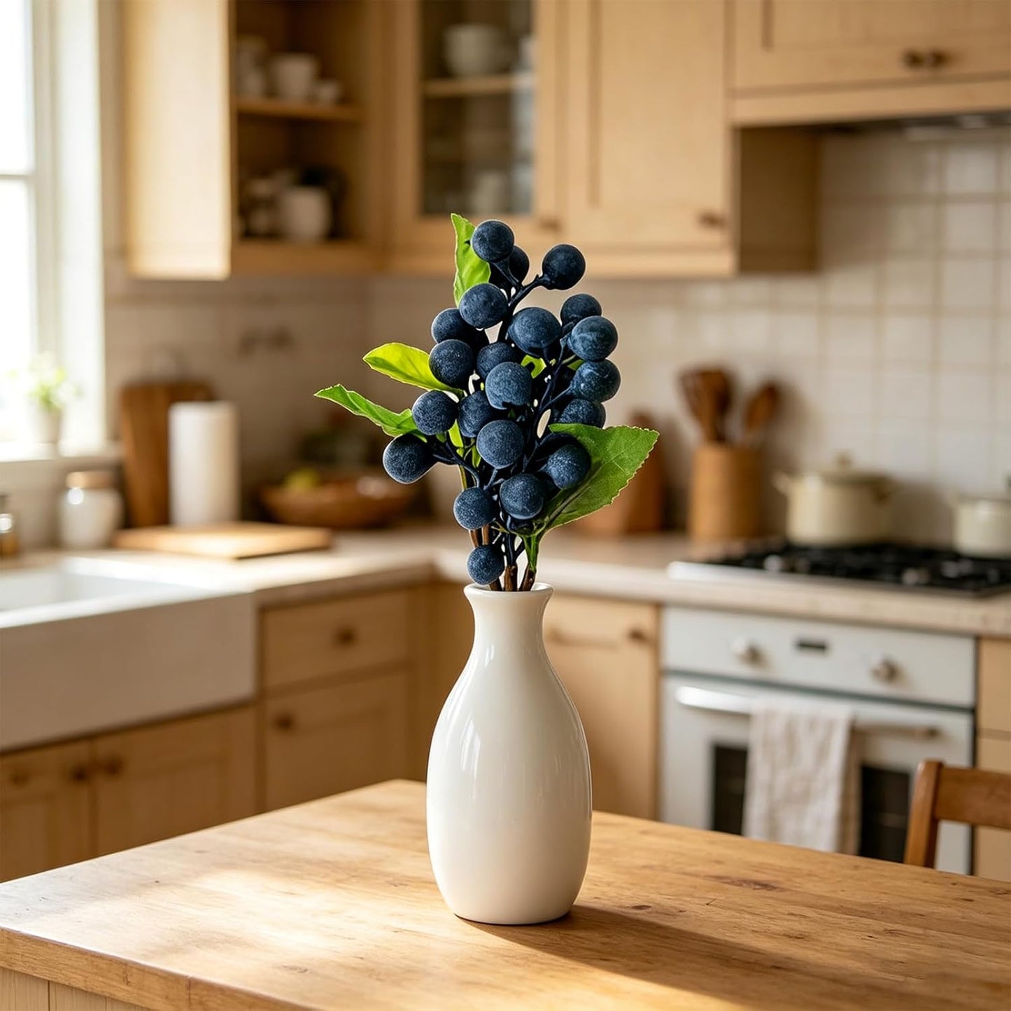 6 Pcs Artificial Lemon Branches Small Artificial Fruit Lemon Tree Greenery Decoration Faux Lemons Picks for Farmhouse Kitchen Home Table Decor Stem Fruits for Home Spring Summer Decor