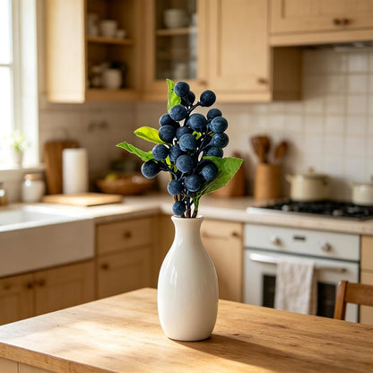 6 Pcs Artificial Lemon Branches Small Artificial Fruit Lemon Tree Greenery Decoration Faux Lemons Picks for Farmhouse Kitchen Home Table Decor Stem Fruits for Home Spring Summer Decor