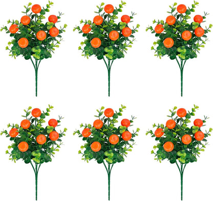 6 Pcs Artificial Lemon Branches Small Artificial Fruit Lemon Tree Greenery Decoration Faux Lemons Picks for Farmhouse Kitchen Home Table Decor Stem Fruits for Home Spring Summer Decor