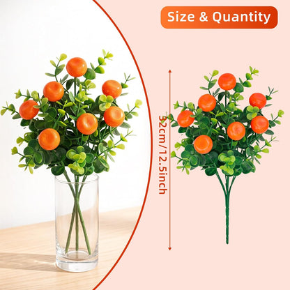 6 Pcs Artificial Lemon Branches Small Artificial Fruit Lemon Tree Greenery Decoration Faux Lemons Picks for Farmhouse Kitchen Home Table Decor Stem Fruits for Home Spring Summer Decor