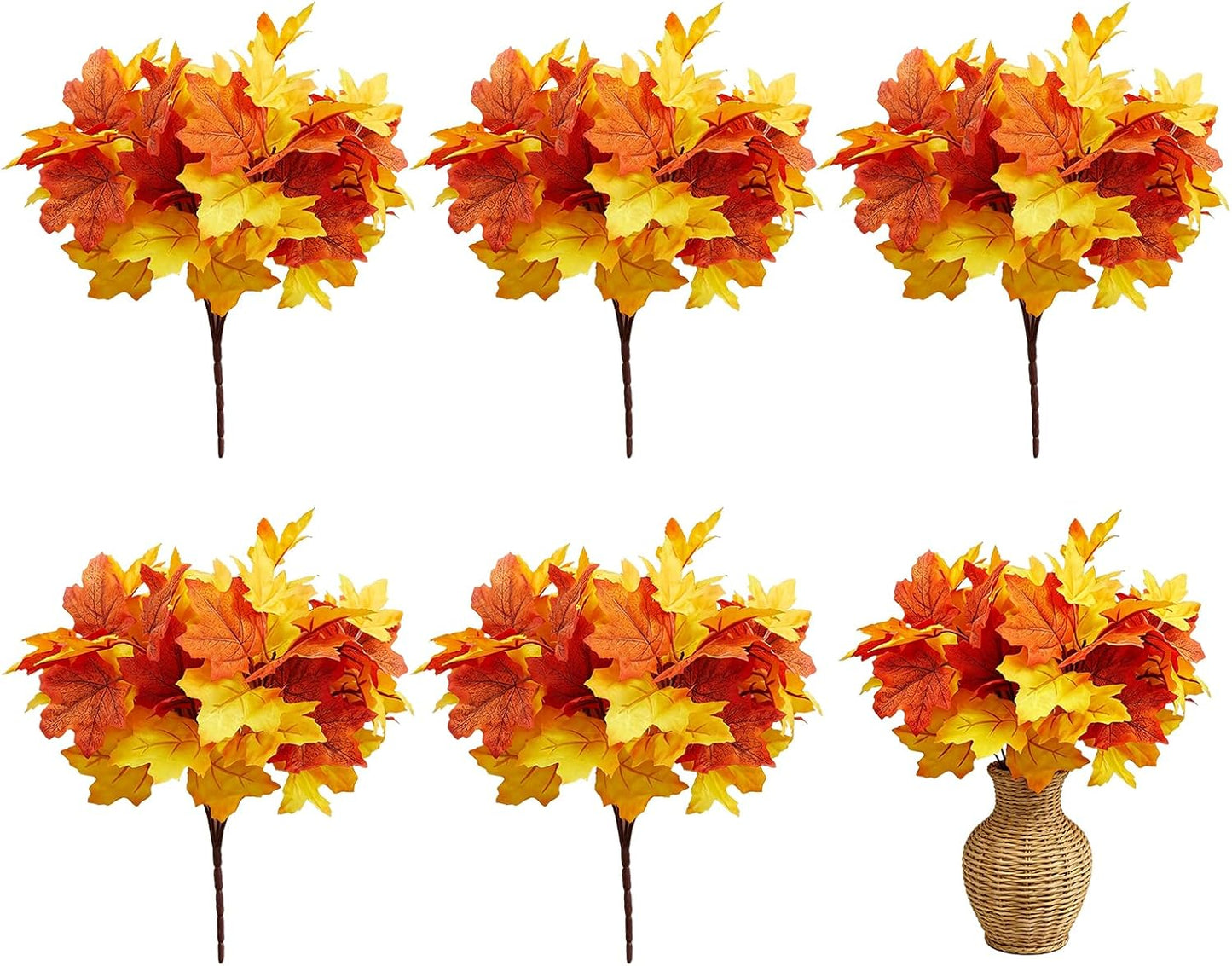 6 Pcs Artificial Lemon Branches Small Artificial Fruit Lemon Tree Greenery Decoration Faux Lemons Picks for Farmhouse Kitchen Home Table Decor Stem Fruits for Home Spring Summer Decor