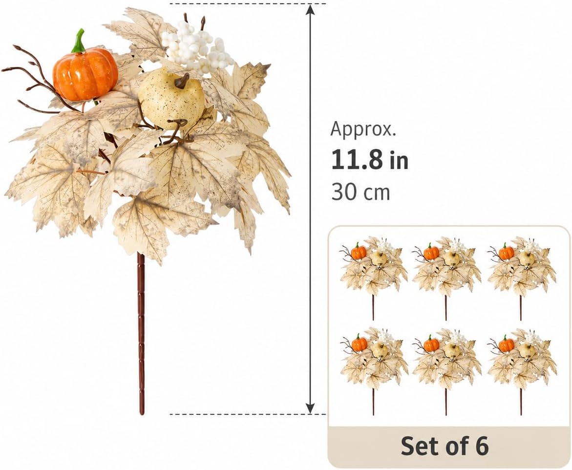 6 Pcs Artificial Lemon Branches Small Artificial Fruit Lemon Tree Greenery Decoration Faux Lemons Picks for Farmhouse Kitchen Home Table Decor Stem Fruits for Home Spring Summer Decor
