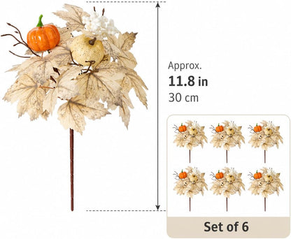 6 Pcs Artificial Lemon Branches Small Artificial Fruit Lemon Tree Greenery Decoration Faux Lemons Picks for Farmhouse Kitchen Home Table Decor Stem Fruits for Home Spring Summer Decor