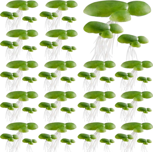 54pcs Floating Aquarium Plants, Plastic Fake Duckweed, Artificial Floating Plant for Aquarium(1.57x1.73inch / 40x44mm, 0.86x0.86inch/22mmx22mm, 0.59x0.59inch/15x15mm)
